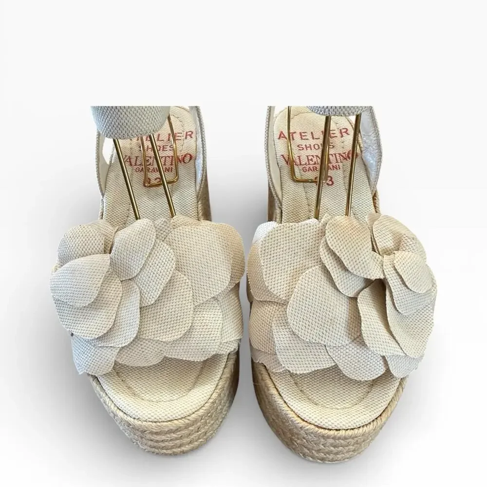 Valentino Garavani Atelier 03 Rose Edition Wedge Sandals EU 37.5 US 7.5